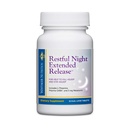 Dr. Whitaker Restaurful Night Extended Release Melatonin Sleep Aid hjelper deg å falle i søvn og holde seg sove lengere med Dual-Layer, Extended Release Technology, 30 tabletter (30-dagers Supply)