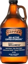 Suverene Copper Bio-Active Copper Hydrosol, Daily + 4-i-1 wellness Supplement for ledd og bein*, hår, hud og negler*, kardiovaskulær helse* og energi og metabolisme støtte*, 64oz