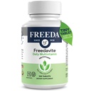 freedavite tiny tablet - moderat multivitamin for menn og kvinner - vitamin A, C, D, E, B1, B2, B6, B12, Biotin, kalsium, sink, jern, magnesium, Manganesisk, kobber, selenium, jodin - 100 greve