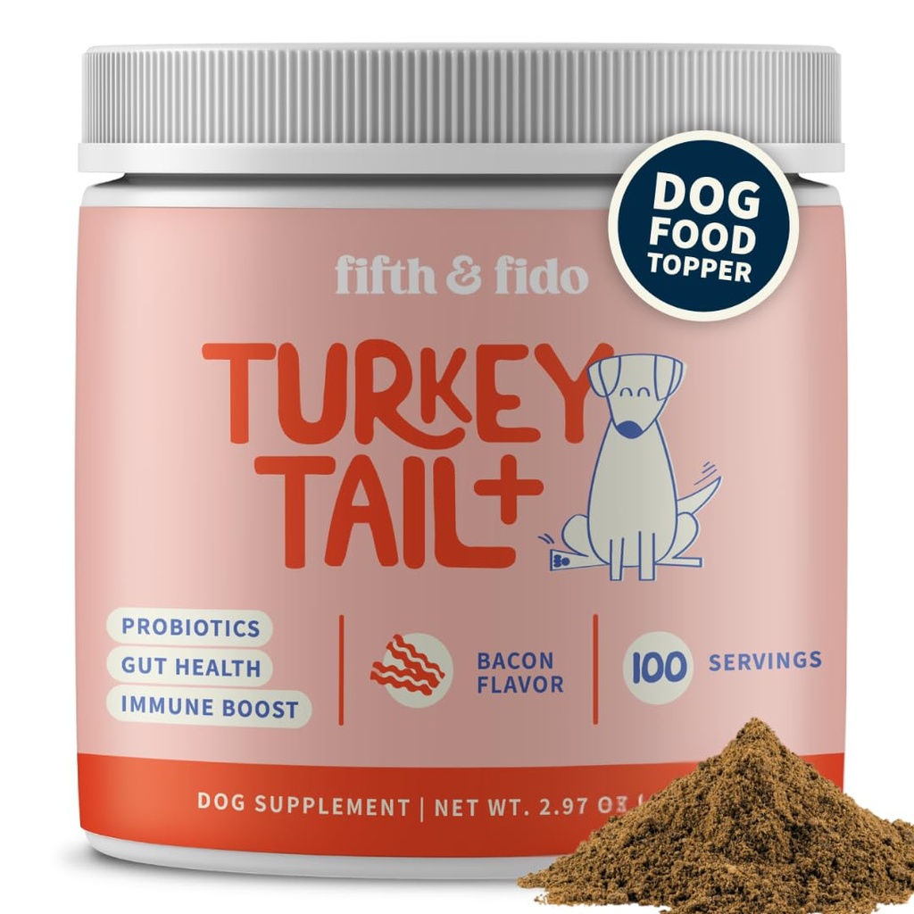 Tyrkia Tail Mushroom for hunder – Lipoma behandling for hunder – Mushroom Supplement for Lumps og Bumps - Hunde Varte Remover - Hunde Probiotic Mushroom pulver