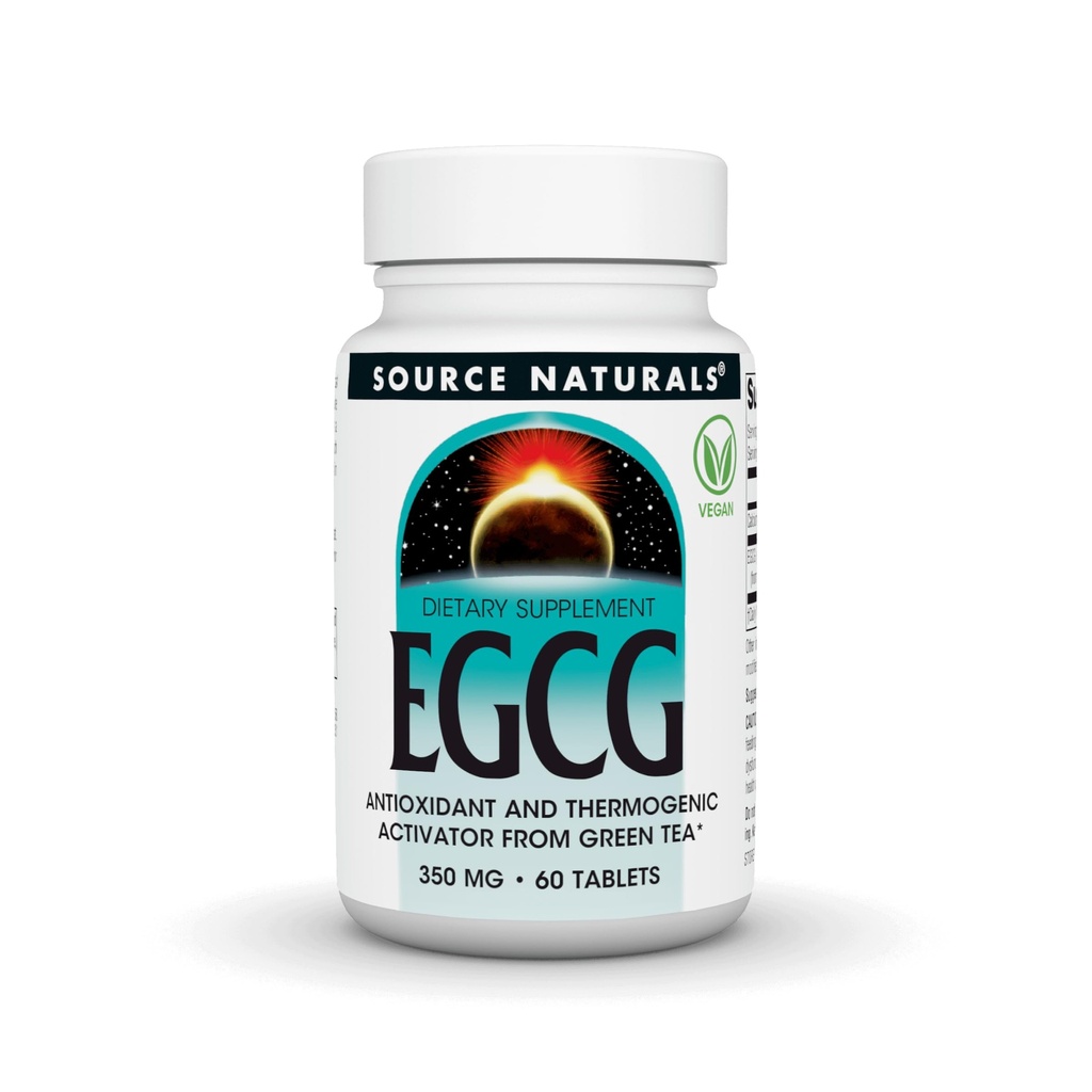Kilde Naturals EGCG, Antioksidant og termogen aktivator fra grønn te, 350 mg - 60 tabletter