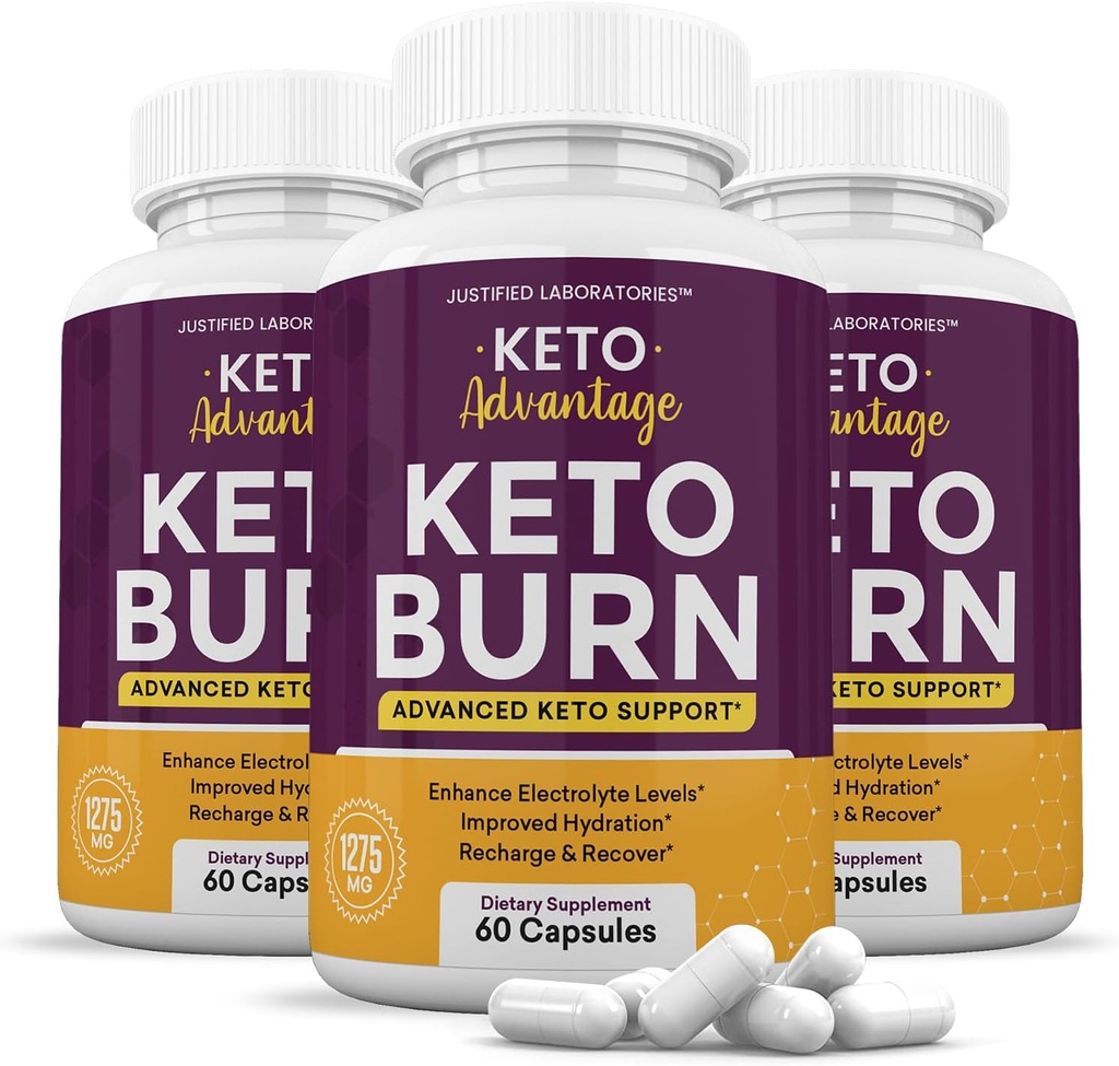 (3 Pack) Keto fordel keto brenne piller 1275MG ny og forbedret formel inneholder Apple Cider Vinegar Extra Jomfru Olive olje pulver grønn te blad 180 kapsler