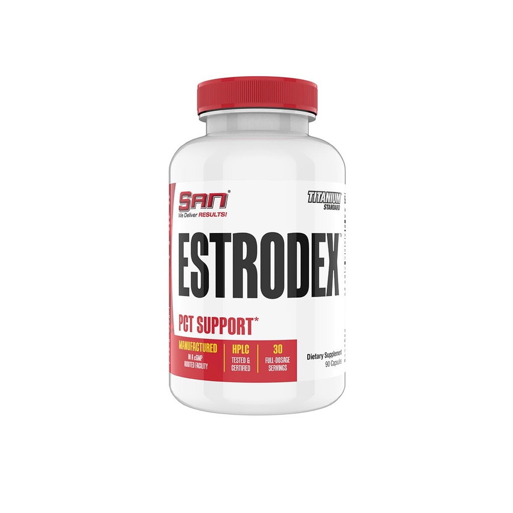 SAN Estrodex - Estrogen Blocker & Aromatase Inhibitor - Hormone Balance & Fitness Booster Supplement - Indole-3-karbinol, Plus CDG & Nettle Root for menns helse - Glutenfri - 90 kapsler.