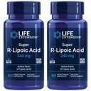 Livsforlengelse Super R-Lipoic Acid – sunn aldring, oksidativ stressforsvar – med 240 mg aktiv R-form av R-Lipoic Acid – Glutenfri – Ikke-GMO – vegetarisk – 60 kapsler (2 pakke)