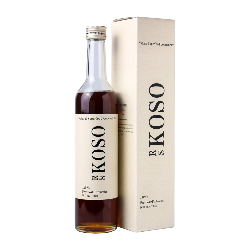 3-dagers rengjøring av R's KOSO - Japansk Enzyme drikke rik på probiotika og prebiotika, laget av 100 + grønnsaker? Frukter - Naturlig støtte for bedre Digestion & Gut Health + Detox + Cleanse - 16oz