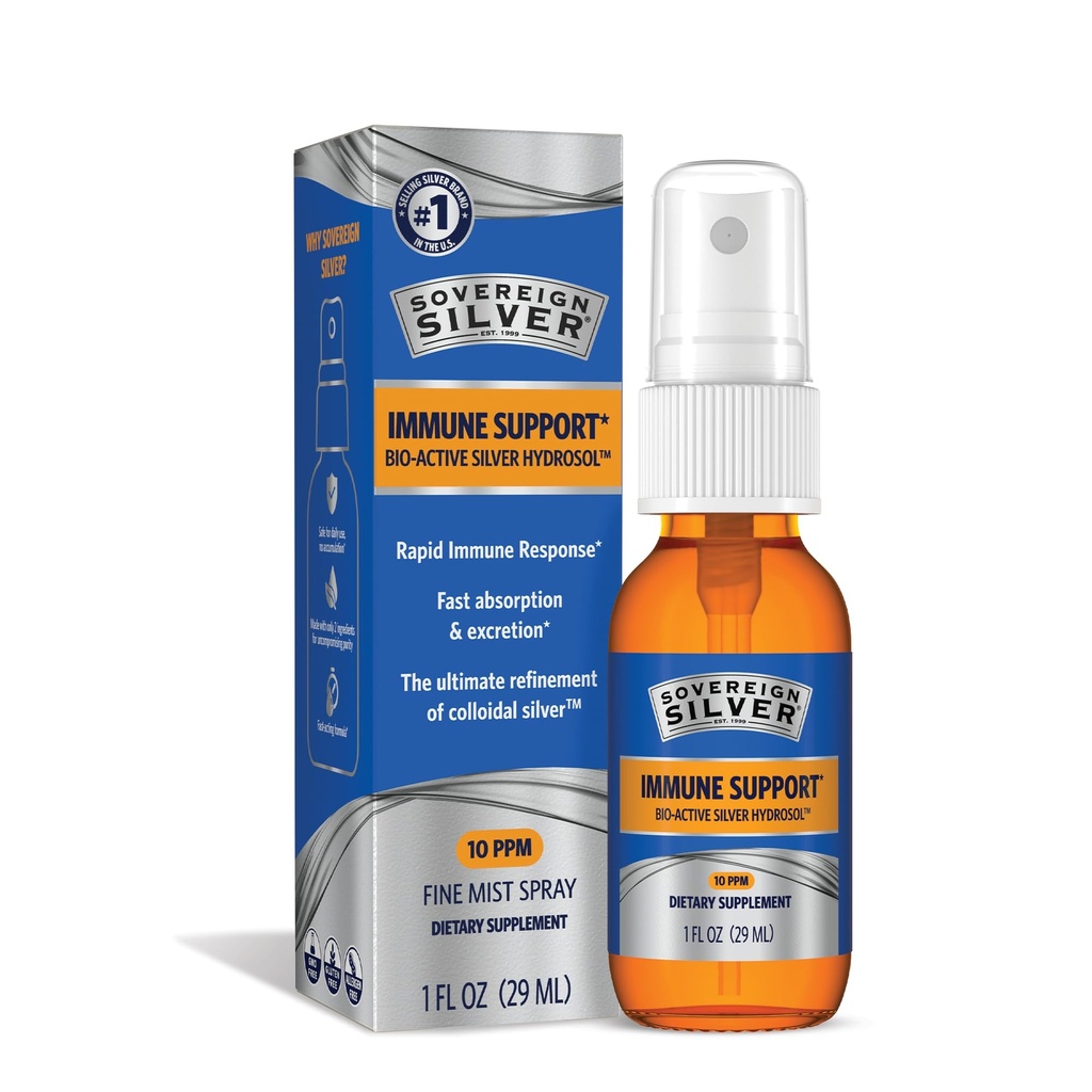 Suverene sølv bioaktiv sølvhydrosol 10 PPM Fine Mist Spray, 1 Ounce
