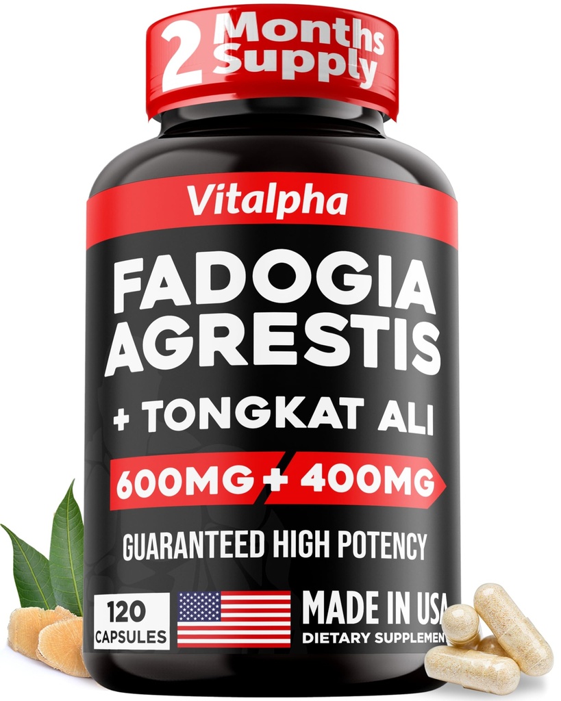 Ultra konsentrert 86.000mg Fadogia Agrestis Tongkat Ali blanding – 200:1 Tongkat Ali + 10:1 Fadogia Agrestis + Bioperine - Maksimal styrke blanding for atletisk ytelse og muskelmasse - 120 V-kapsler