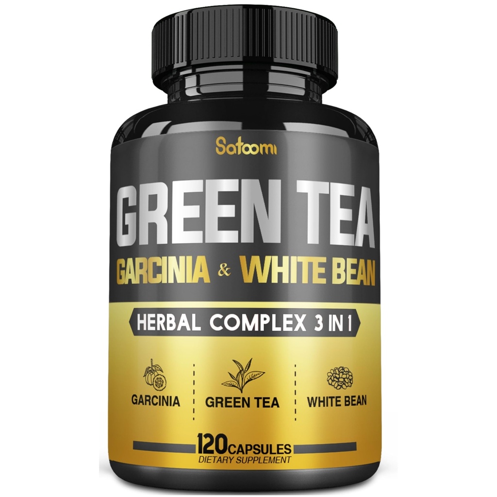 Grønn Te Ekstrakt Pille EGCG 16000Mg per servering med 12000Mg Grønn Te, 2000Mg Garcinia Cambogia & 2000Mg Hvit Nyre Bean - støtte kroppsbalanse, hjerte og immun helse - 120 kapsler 2 måneders forsyning
