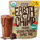 EarthChimp Organic Vegansk Protein pulver - med probiotika - Ikke GMO, Dairy Free, Non Whey, Plant Basert Protein pulver for kvinner og menn, Glutenfri - 52 Serveringer 64 Oz (Chokolate) Ingen Scoop