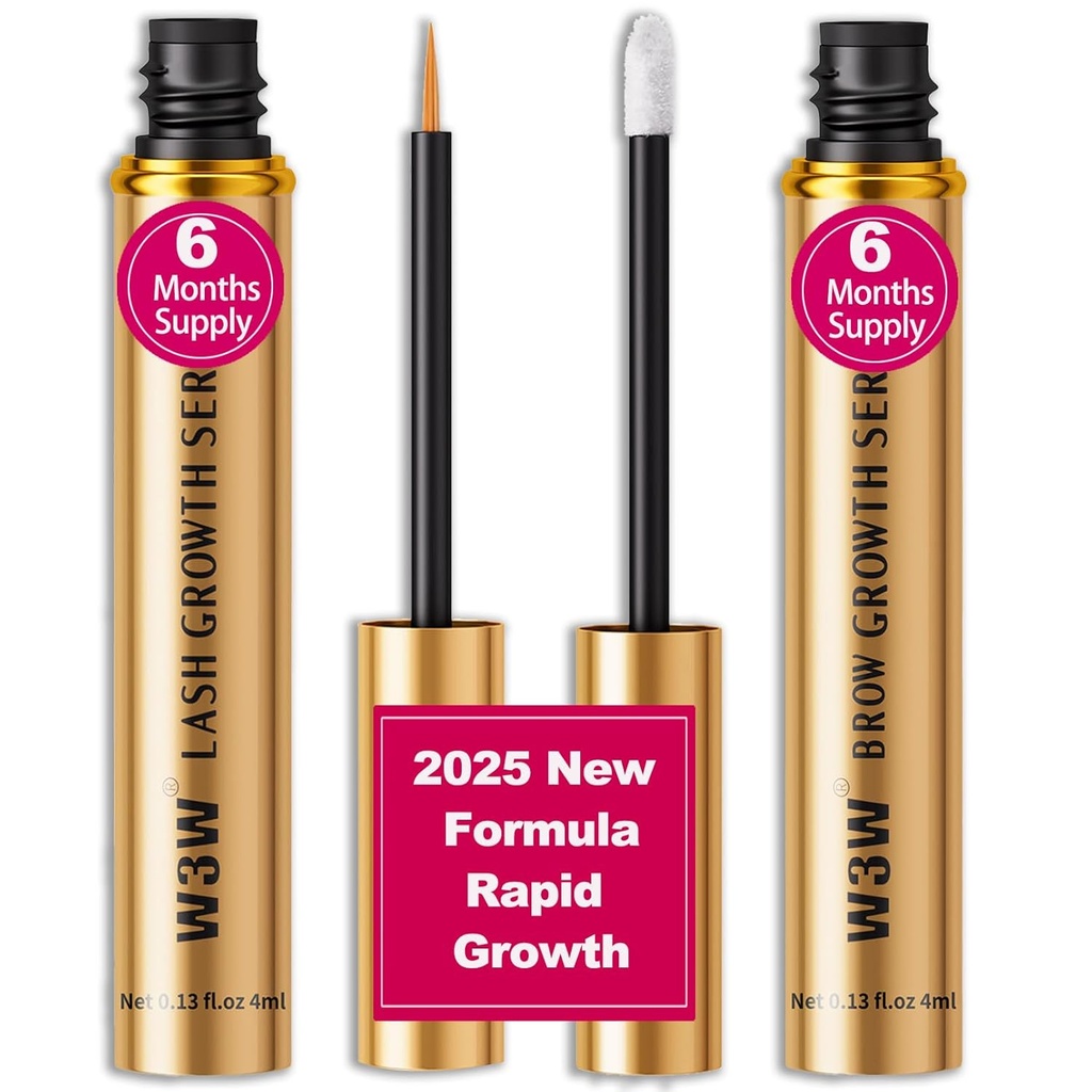 Lash Serum & Eyebrow Growth Serum sett,2025 Oppgradering -Rapid Eyelash for sterkere, Eyebrow Growth Serum, Naturlige ingredienser (oppgradert Lash & Brow Serum sett)