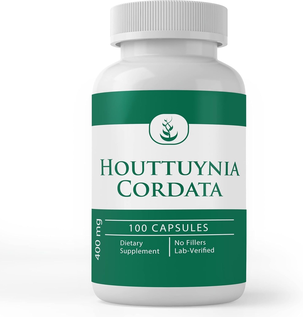 Rene opprinnelige ingredienser Houttuynia Cordata, (100 kapsler) Alltid ren, ingen tilsetningsmidler eller fyllstoffer, Lab Verifisert