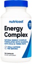 Nutricost naturlig energi piller kompleks 120 kapsler, 100 mg koffein - Glutenfri - Ikke-GMO