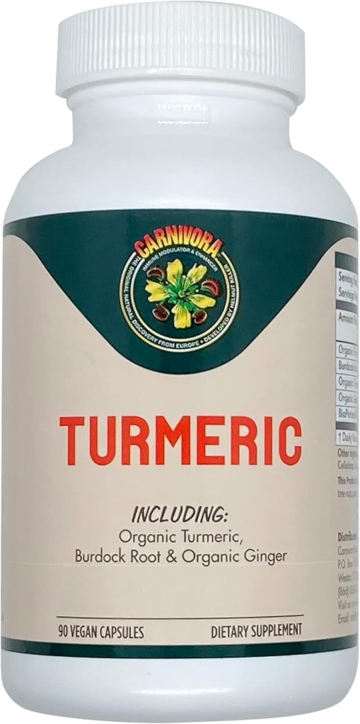 Carnivora Turmeric – Støtte for ledd og digestiv helse (90 Vegankapsler)