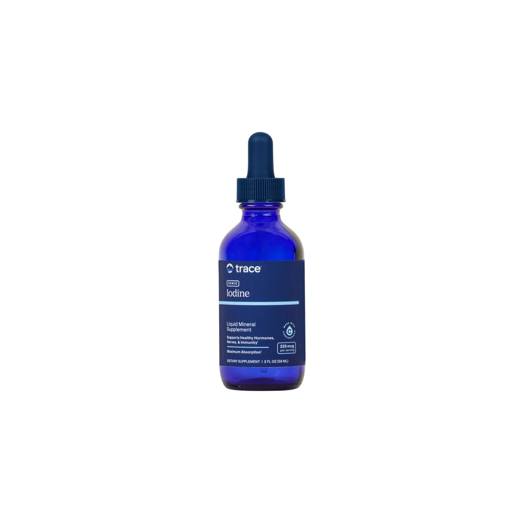Trace Minerals Ionic Iodine 225 mcg - Gel Supplement for å støtte immunsystem & Thyroid helse - jodin Drops med magnesium - støtter sunn nervesystem - 2 oz (295 serveringer)
