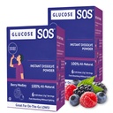 Glucose SOS glucose pulver pakker med naturlig dextrose, raskabsorpsjon Det løses umiddelbart i munnen din uten vann som trengs, Berry Medley 12 serveringer