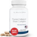 Dr. Westin Childs - Thyroid Adrenal Reset Complex | Herbal støtte Supplement med glandulars & Rhodiola (adaptogens) for stress, kortisol, tretthet, energi hos kvinner med hypothyroidisme 120 Ct