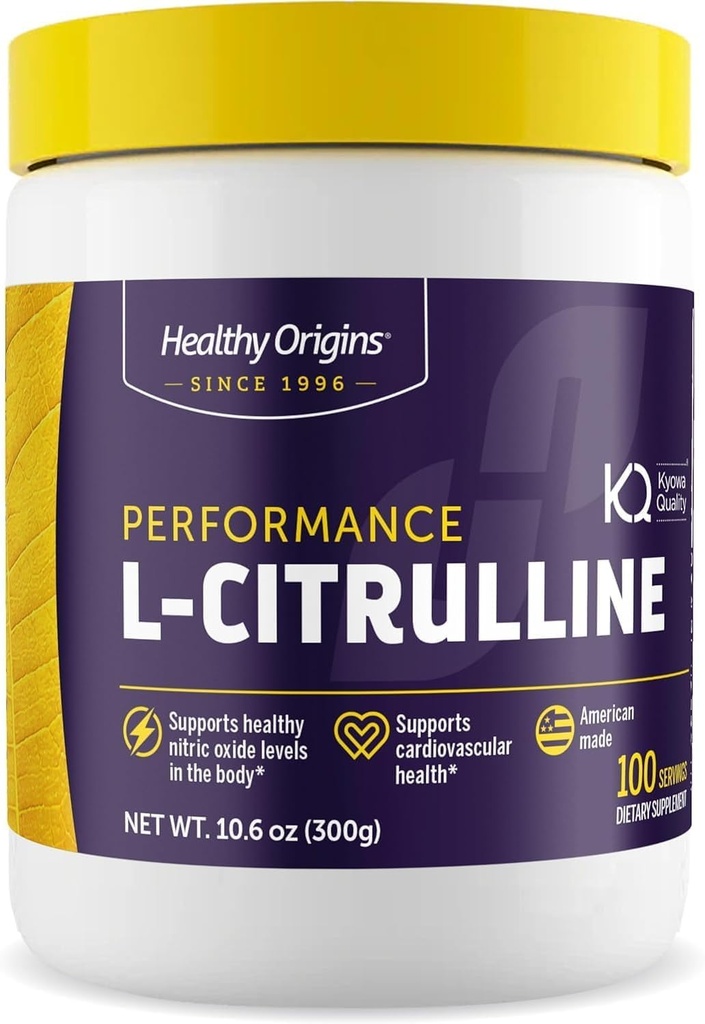 Sunn Origins - L-Citrullin (amerikansk-made, ikke-GMO, Glutenfri, Atletisk støtte), 10,6 Ounce