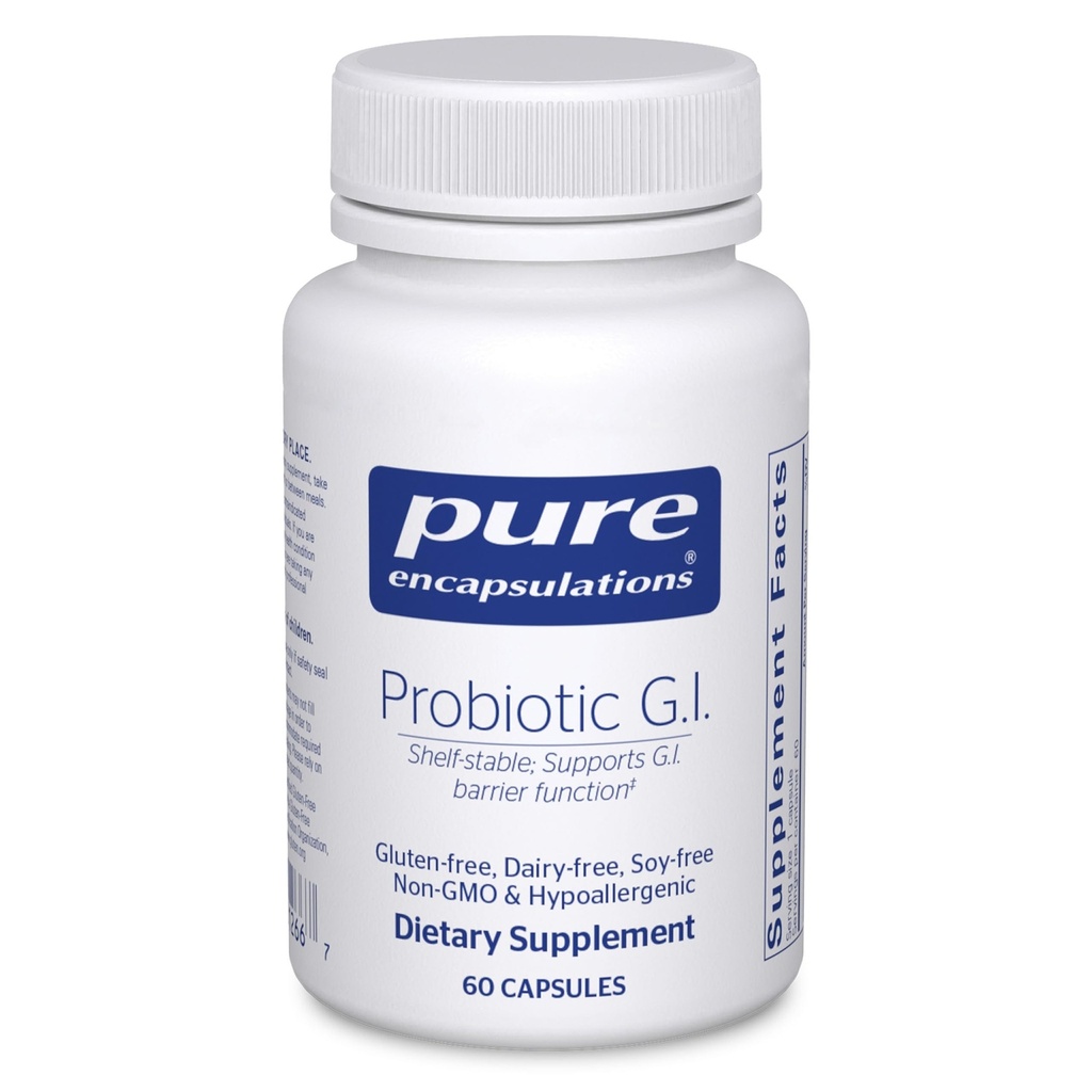 Rene kapslinger Probiotiske G.I. - hyllestabile probiotika for intestinal helse og gastrointestinal støtte - med Lactobacillus & Bifidobacterium - 60 kapsler