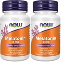 NU Supplements, Melatonin 3 mg, gratis radikal scavenger*, sunn søvnsyklus*, 90 Chewable Lozenges (pakke på 2)