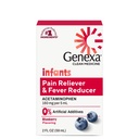 Genexa Infanter' Clean Acetaminophen | Pediatrician Foretrukne ingredienser | Smerte Reliever & Fever Reduser for babyer | Dye Free, 0% Kunstige Additiver | Delicious Organic Blueberry Flavor, 2 fl oz