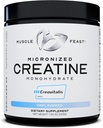 Muskelfest Kreativalis Mikronisert Kreatinmonohydratpulver | Premium Pre-Workout eller post-Workout | Lett å blande, Glutenfri, Safe og ren, Kosher Certified (200g | 66 Serveringer), Uslavored