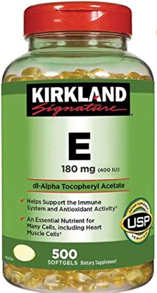 Kirkland Signatur vitamin E 180 mg, 500 Softgels