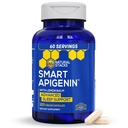 NATURAL STACKS Apigenin Supplement for søvn - 50mg Apigenin & 600mg Lemon Balm - Melatonin Free Sleep Aid - med Passion Blomster Ekstrakt for stress støtte * - 120 Lemon Balm Kapsler