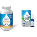 TheraTears 1200mg Omega 3 Supplement for Eye Nutrition, Økologisk Flaxfrø Triglyserid Fiskeolje og vitamin E, 180 Count & SteriLid Eyelid Cleanser og ansiktsvask, for irritert øyne, 2 fl oz Spray
