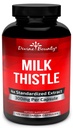 Divine Bounty ren melk Thistle kapsler Supplement - En Potent 1200 mg melk Thistle Supplement med 4X konsentrert ekstrakt (standardisert) 120 vegetariske kapsler