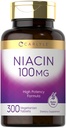 Carlyle Niacin 100mg 300 Vegetariske tabletter | Ikke-GMO, Glutenfri