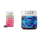 OLLY Prenatal Multivitamin Softgels og menns multivitamin Gummy vitamins Bundle, 60 og 90 greve