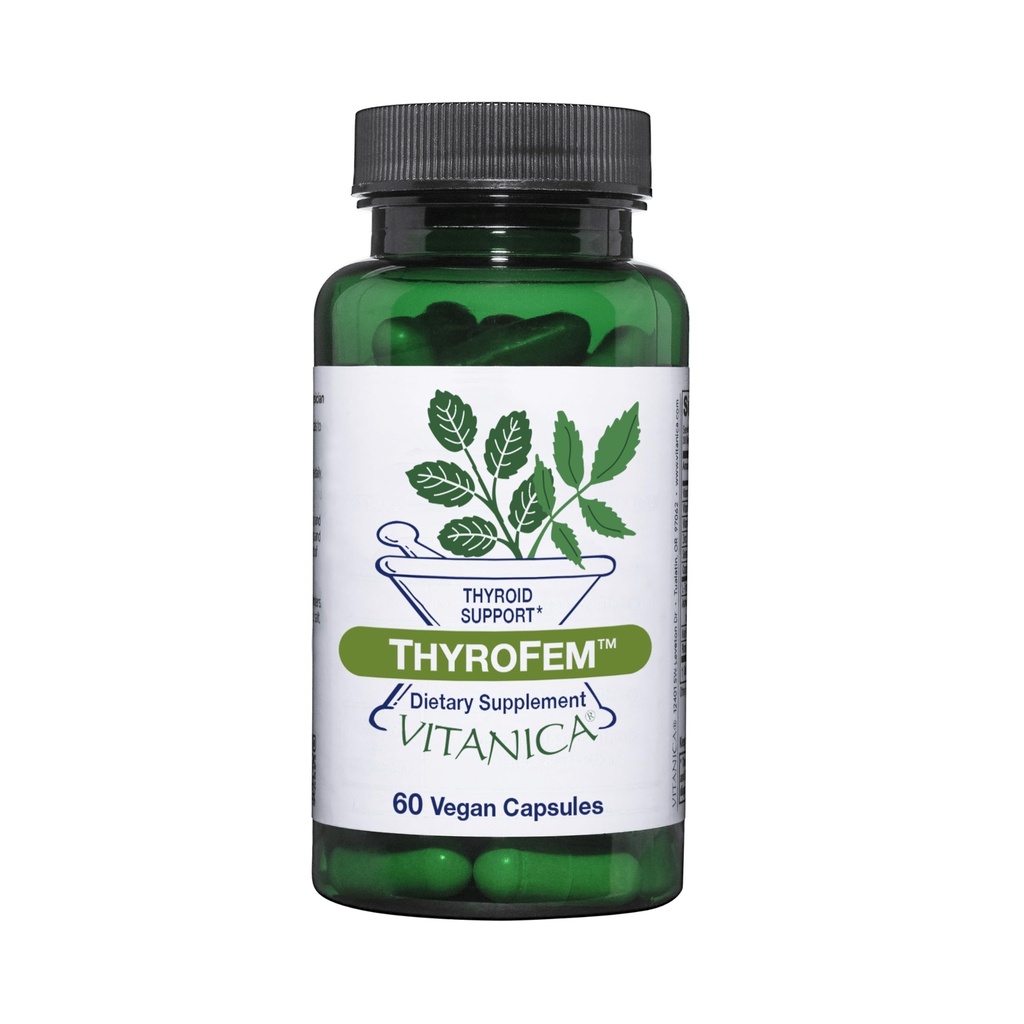 Vitanica ThyroFem, Thyroid Gland Støtte, Vegan, 60 Kapsler