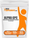BulkSupplements.com Alpha GPC Powder - Choline Supplements, Alpha GPC 300mg - Unflavored & Glutenfri, 600mg per servering, 500g (1,1 lbs) (Pack of 1)
