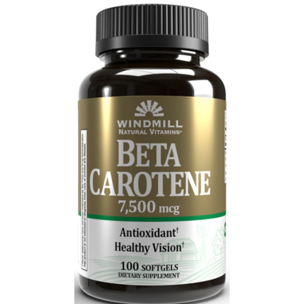 Beta Carotene 25 000 MU softgels by Windmill - 100 ea