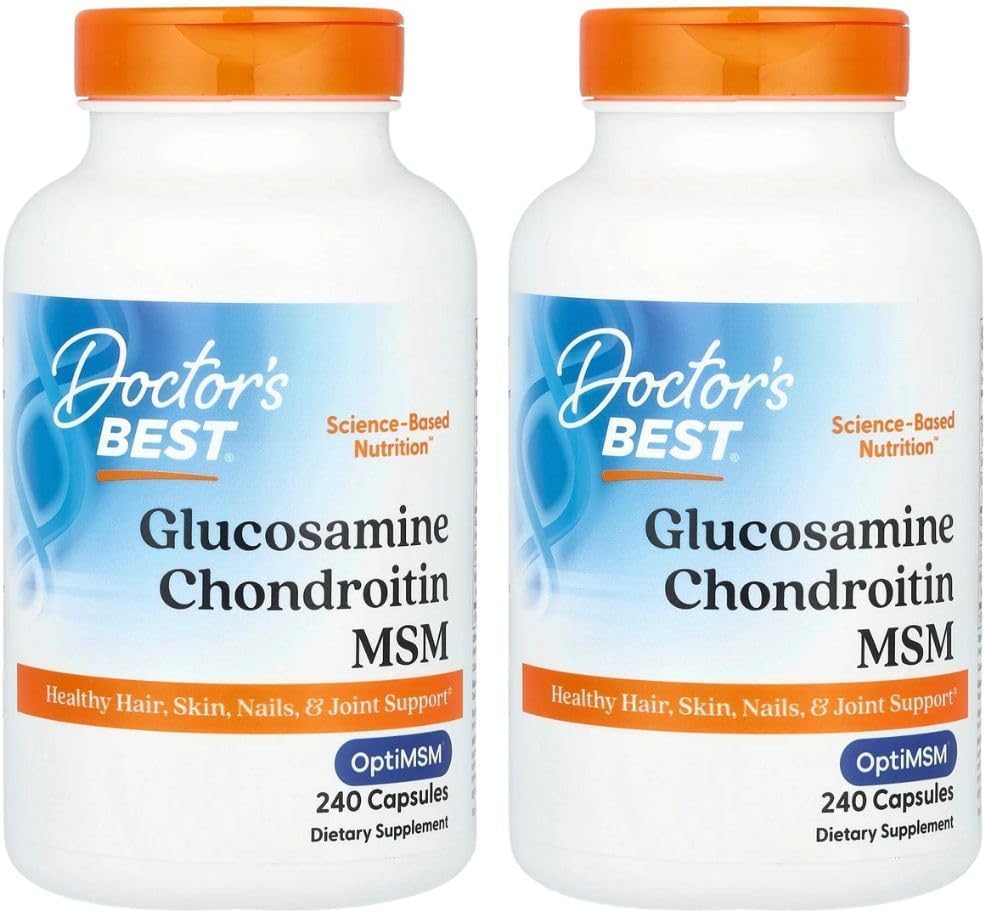 Legens beste, (2 Pack Glucosamine Chondroitin MSM med OptiMSM, 240 Veggie Caps