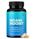 Nootrix Brain Boost Nootropic Supplement | Støtter minne, mental fokus, kognitiv helse og energi | fremmer sunn humør og hjernefunksjon | Ginkgo Biloba & DMAE | 60 Kapsler