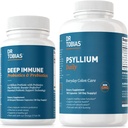 Dr. Tobias Deep Immune Probiotika og Prebiotika og Psyllium Daily, støtter Digestive Health, Gut Immune Function, Daily Fiber Supplement i støtte av Colon Health med 4.4. Million CFU