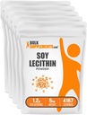 BulkSupplements.com Soya Lecithin pulver - Lecithin Supplement, Lecithin pulver Food Grade - Glutenfri, 1200 mg per servering, 5kg (11 lbs) (pakke av 5)