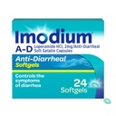 Imodium A-D Fast-Active Anti-Diarreal Softgels, Loperamid HC1 2 mg, Reise Essential Diarrea Relief medisin for voksne, 24 greve, Anti diarrea piller, alder 12+, lett å svelge