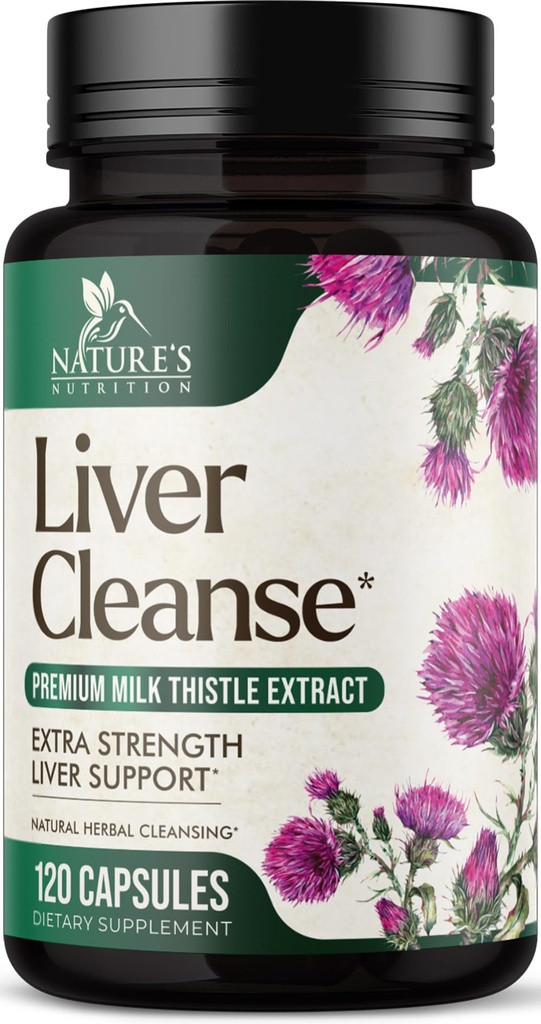 Liver Cleanse Detox & Repair Formula - 20-i-1 Avansert leverstøtte Supplement med Silymarin Melke Thistle, Dandelion Root, Artichoke Extract, Turmeric, Choline, & Beetroot - 120 Veggie Capsules