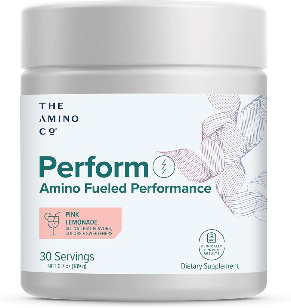 Amino CO - utføre pre-workout pulver med EAAs, Stevia-sweeted energi støtte for menn og kvinner - rosa sitronade (6.7 oz)
