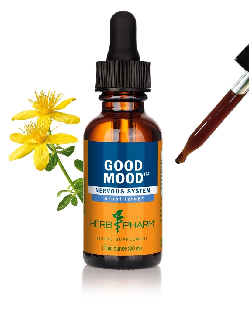 Herb Pharm God Mood flytende Herbal formel med St. John's Wort for sunn emosjonell balanse - 1 Ounce
