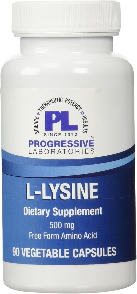 Progressive Labs L-Lysine Supplement, 500 mg, 90 greve