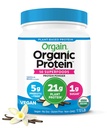 Orgain Organic Vegansk Protein + 50 Superfoods pulver, Vanilla Bean - 21g Plant Basert Protein, 8g Prebiotiske Fiber, Ingen Laktose ingredienser, Glutenfri, Ingen tilsatt sukker, 1,12 lb (Packaging May Vary)