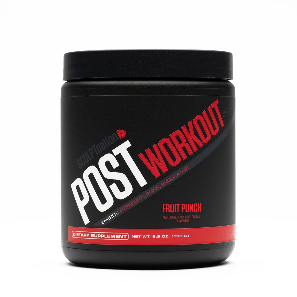 Sculpt Nation by V Shred Post Trening - Kreatin Complex Post Trening Muskelgjenoppretting og Builder med energi støtte, Kreatin Monohydrat og Aminosyrer, Fruit Punch Flavor - 30 Serveringer