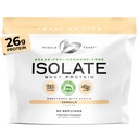 Muskelfest Grass-Fed Whey Protein Isolate, Alt naturlig hormonfritt pastur hevet, Whey Isolate Protein pulver for menn og kvinner, ren, Glutenfri, Delicious Isolate Protein - Vanilla, 2lb