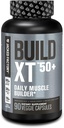 Jacked Factory Build-XT 50+ Daglig muskelbygger - Muskelgjenoppretting Supplement og muskelbygger for menn og kvinner med KSM-66 Ashwagandha, Primavie Shilajit, ElevATP, & Astragin - 90 Count