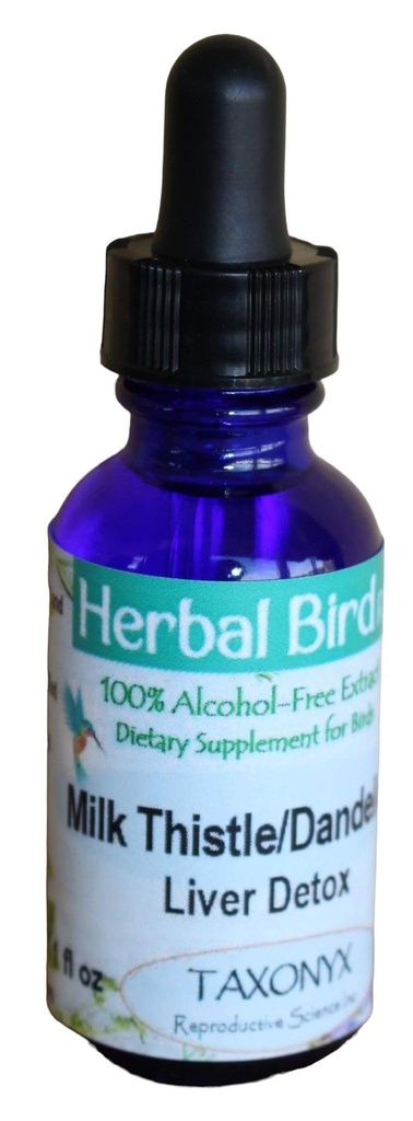 Taxonyx Milk Thistle / Dandelion for fugler - Herbal Bird RX (1 fl oz)