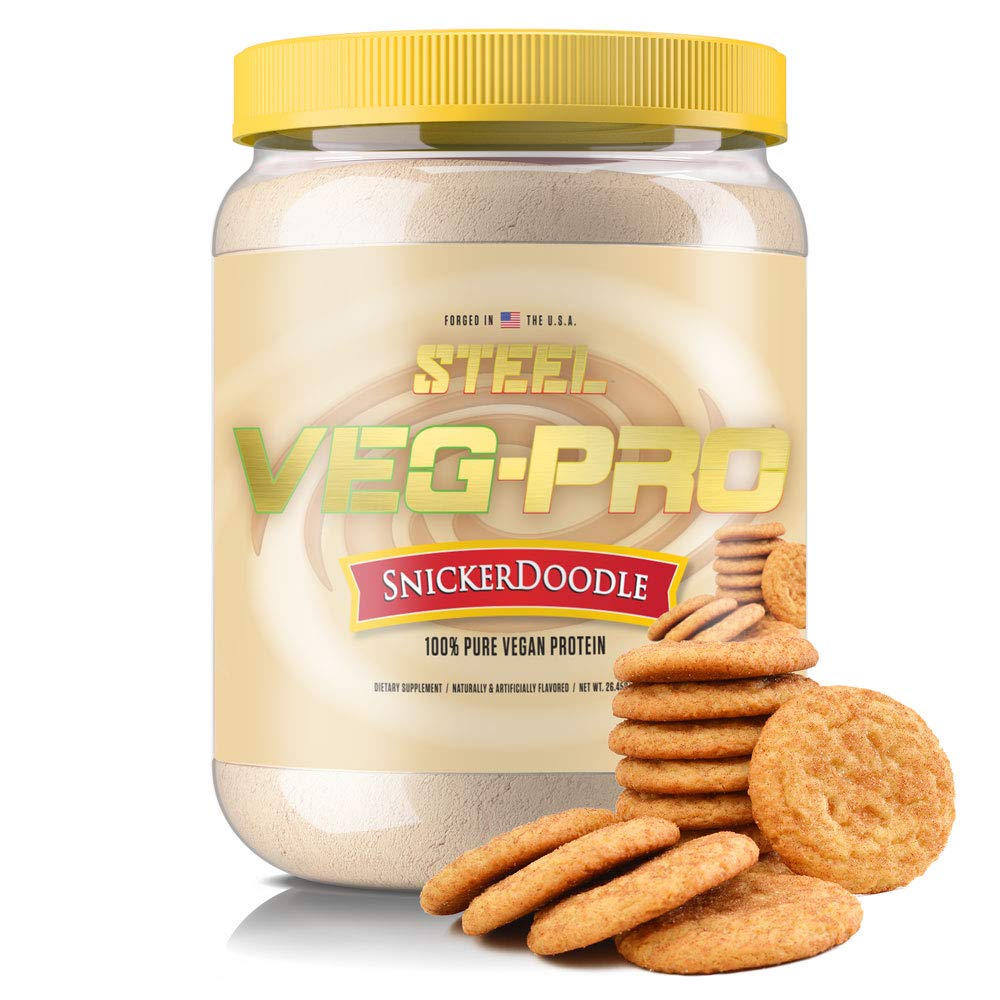 Stål Supplements Veg-PRO | Vegansk Protein pulver, Snickerdoodle | 25 Servings (1,65lbs) | Protein pulver med BCAA Aminosyre | Glutenfri | Ikke-delikat | Lavkarbohydrat formel