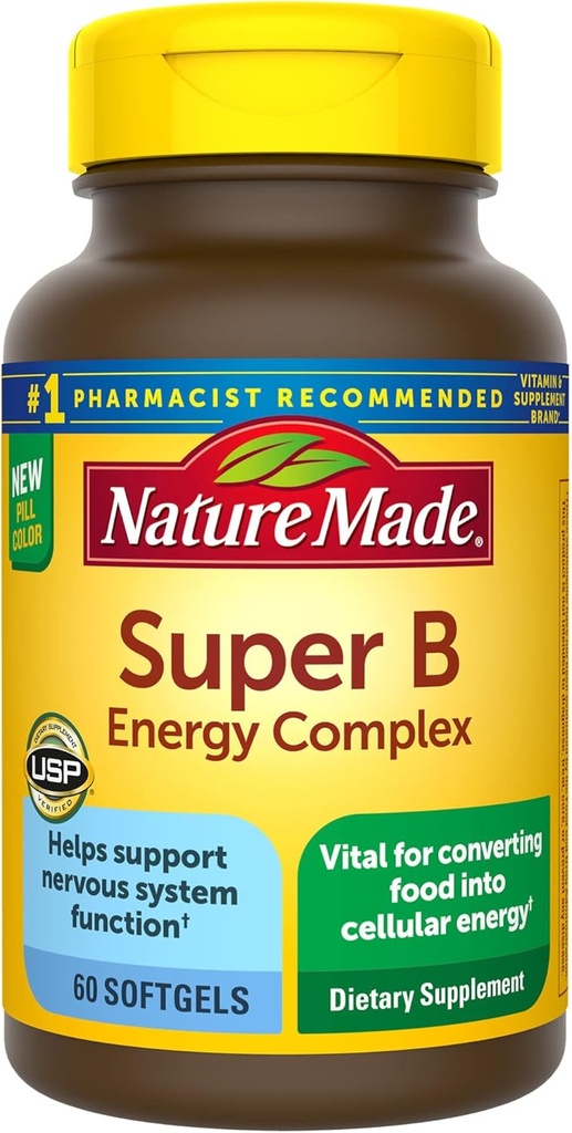 Super B energikompleks, kosttilskudd for hjernecellefunksjon støtte, 60...